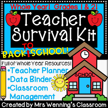 Preview of Teacher Survival Kit for Grades 1 and 2! Packed with Whole Year Resources!