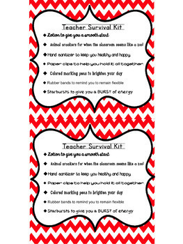 Teacher Survival Kit: CUSTOMIZABLE & EDITABLE | TPT