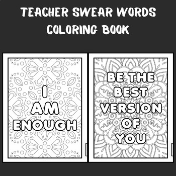 Unique Coloring With Swear Words, Funny , Easy Mandalas Coloring Book for  Adults