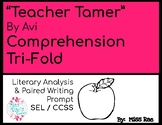 Teacher Tamer by Avi Short Story Comprehension Trifold CCSS