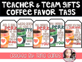 Teacher & Team Gifts Coffee Favor Tags