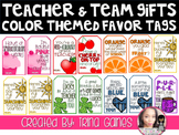 Teacher & Team Gifts Color Themed Favor Tags