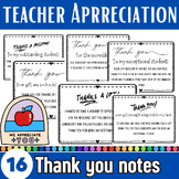 Teacher Thank You Notes for Students (Editable) - Teacher 