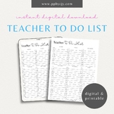 Teacher To Do List Printable Template | Back To School Pro
