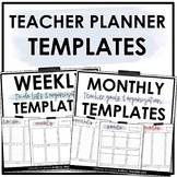 Teacher Goals & To Do List Templates - WEEKLY + MONTHLY BUNDLE