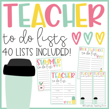 Preview of Teacher To Do Lists - Digital