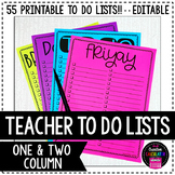 Teacher To Do Lists - [EDITABLE]
