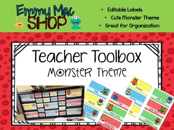 Preview of Teacher Tool Box: Monster Theme