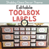 Shabby Chic Teacher Toolbox Labels Editable