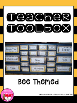 Preview of Teacher Toolbox (Bee Themed) - EDITABLE