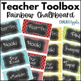 Teacher Toolbox - Editable Chalkboard Labels