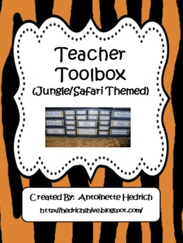 Preview of Teacher Toolbox (Jungle Themed) - EDITABLE