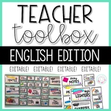 Teacher Toolbox Labels: Editable