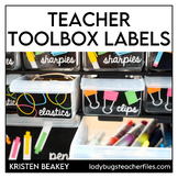 Black and Bright Teacher Toolbox Labels