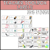 Teacher Toolbox Labels - Boho Rainbow