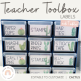Teacher Toolbox Labels | Cactus Decor