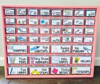 Preview of Teacher Toolbox Labels - Classroom & Teacher Essentials with Pictures