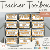 Teacher Toolbox Labels | Cute Jungle Animals Safari Classr