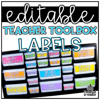 Preview of Teacher Toolbox Labels | EDITABLE