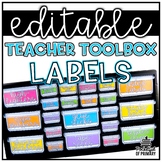 Teacher Toolbox Labels | EDITABLE