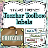 Teacher Toolbox Labels EDITABLE - Travel and Map theme