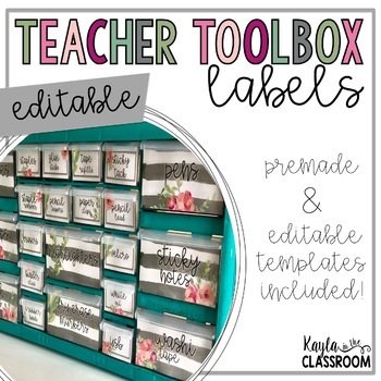 Teacher Toolbox Labels [Editable] by Kayla in the Classroom | TpT