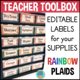 Editable TEACHER TOOLBOX Labels