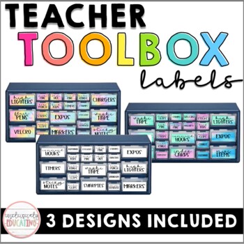 Teacher Toolbox Labels | Editable | 3 Designs by Inclusively Educating