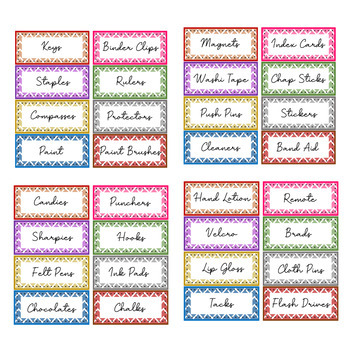 Teacher Toolbox Labels, Editable Chevron Teacher Toolbox Labels, Printable