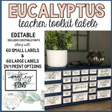 Teacher Toolbox Labels | Editable | Farmhouse | Eucalyptus