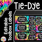 Teacher Toolbox Labels Editable Tie Dye Classroom Decor 