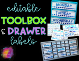 EDITABLE Teacher Toolbox and Sterilite Drawer Labels {FREEBIE}