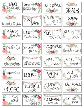 Teacher Toolbox Labels and Editable Labels: Floral Theme by Tiffany Li