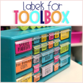 Teacher Toolbox Labels - Freebie!