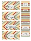 Teacher Toolbox Labels - Jewel tone diagonals
