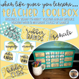 Teacher Toolbox Labels - Lemon & Lemonade Theme - Editable