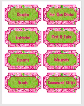 Teacher Toolbox Labels - Lilly Inspired! Editable! | TPT