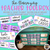 Teacher Toolbox Labels - Llama Theme - Editable