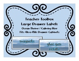 Teacher Toolbox Labels - Ocean Theme - Calming Blues