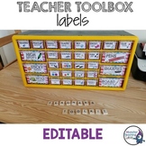 Teacher Toolbox Labels - Editable (Rainbow Pop Theme)