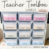 Teacher Toolbox Labels | SPOTTY PASTELS | Editable | Muted