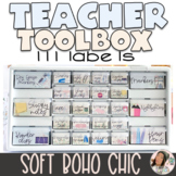 Teacher Toolbox Labels | Soft Boho Chic