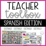 Teacher Toolbox Labels - Spanish Version