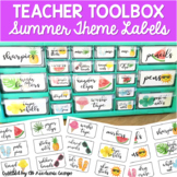 Teacher Toolbox Labels - Summer Themed {EDITABLE}