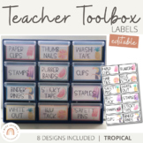 Teacher Toolbox Labels | Tropical Decor