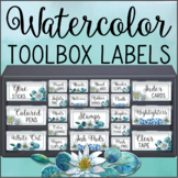 Teacher Toolbox Labels WATERCOLOR FLOWERS