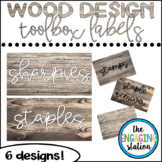 Teacher Toolbox Labels - Wood Design
