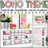 Teacher Toolbox Labels and More! | Sterilite Drawers | Boho Theme