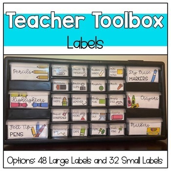 Teacher Toolbox Labels for Easy Classroom Setup by Kimberly Nelson