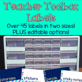 Teacher Toolbox Labels {navy and gold} EDITABLE